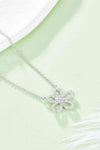 Moissanite Flower Pendant 925 Sterling Silver Necklace Moissanite - Tophatter Daily Deals