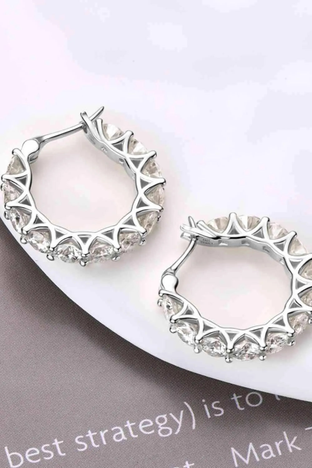 7.2 Carat Moissanite 925 Sterling Silver Earrings Moissanite - Tophatter Daily Deals