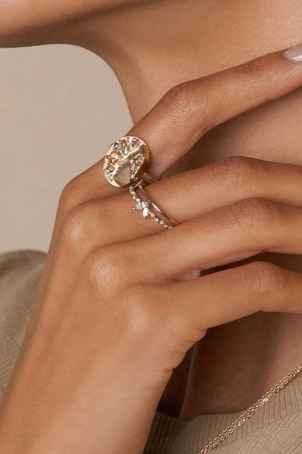 Zircon 925 Sterling Silver Ring Rings - Tophatter Daily Deals