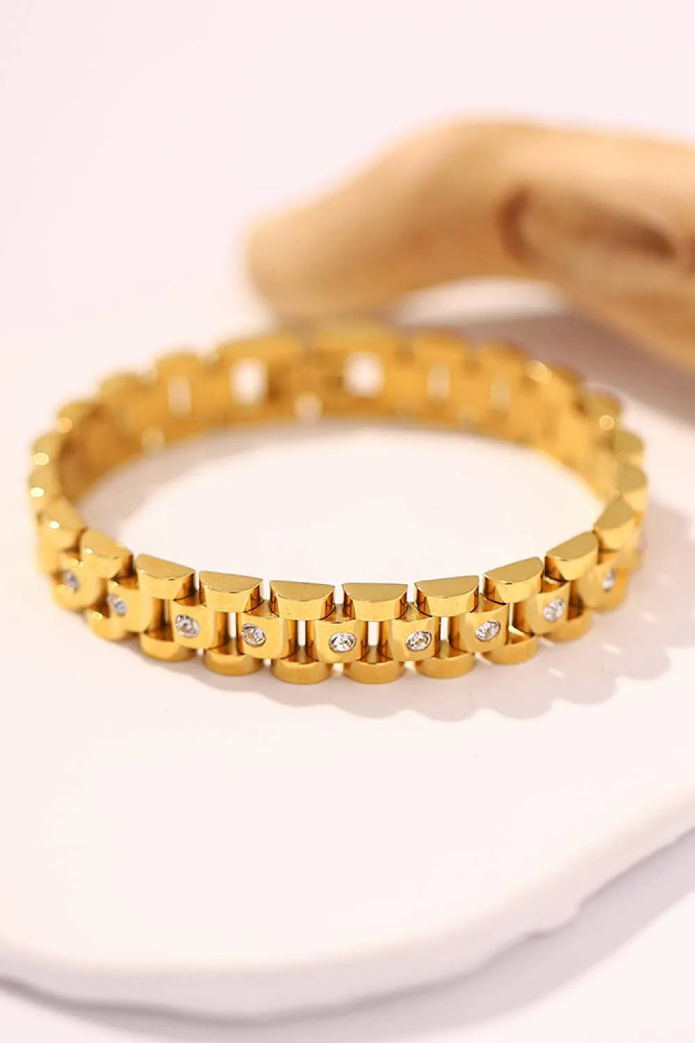 18K Gold-Plated Watch Band Bracelet Bracelets - Tophatter Daily Deals