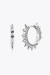 925 Sterling Silver Huggie Earrings Silver One Size Earrings - Tophatter Daily Deals