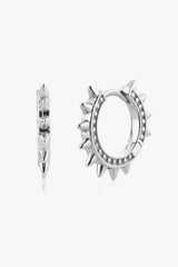 925 Sterling Silver Huggie Earrings Silver One Size Earrings - Tophatter Daily Deals