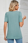 Square Neck Short Sleeve T-Shirt Women's T-Shirts - Tophatter Daily Deals