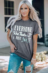 Slogan Graphic Short Sleeve Tee Women's T-Shirts - Tophatter Daily Deals