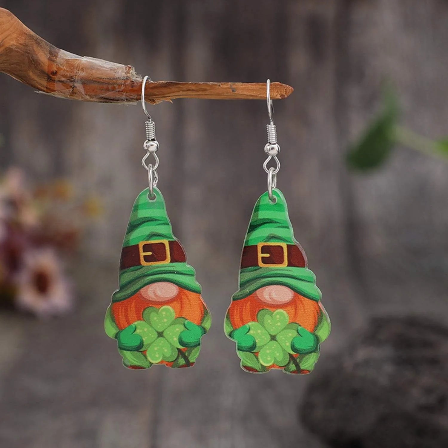 Wooden Alloy Dangle Earrings Earrings - Tophatter Daily Deals