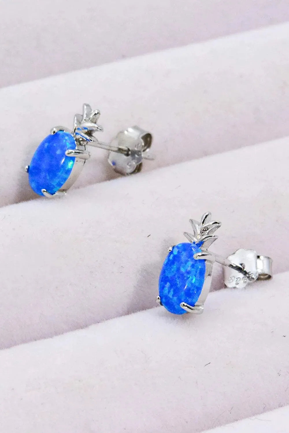 Opal Pineapple Platinum-Plated Earrings Opal - Tophatter Daily Deals