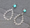 Artificial Turquoise Teardrop Earrings Earrings - Tophatter Daily Deals