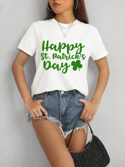 HAPPY ST. PATRICK'S DAY Short Sleeve T-Shirt Women's T-Shirts - Tophatter Daily Deals