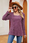 Decorative Button Square Neck T-Shirt Women's T-Shirts - Tophatter Daily Deals