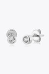 Minimalist Zircon 925 Sterling Silver Earrings Silver One Size Earrings - Tophatter Daily Deals