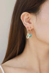 Crystal C-Hoop Drop Earrings Earrings - Tophatter Daily Deals