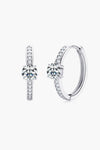 Carry Your Love 1 Carat Moissanite Platinum-Plated Earrings Silver One Size Moissanite - Tophatter Daily Deals