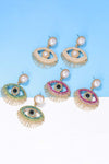 Evil Eye Shape Rhinestone Zinc Alloy Synthetic Dangle Earrings Earrings - Tophatter Daily Deals