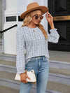 Printed Round Neck Flounce Sleeve Blouse Women's T-Shirts - Tophatter Daily Deals