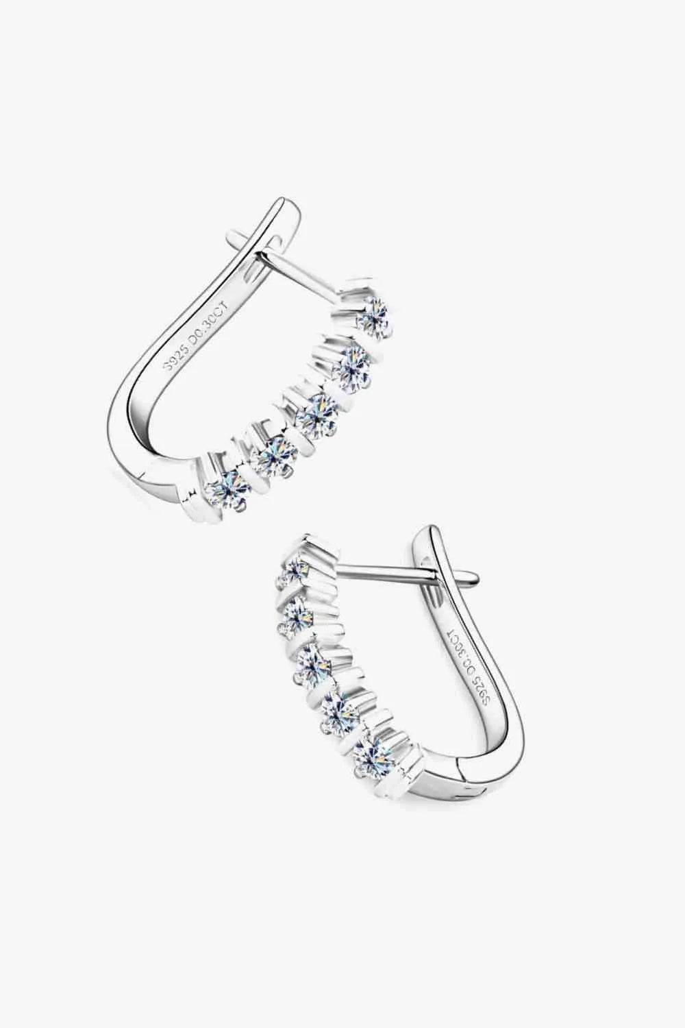 Moissanite 925 Sterling Silver Earrings Moissanite - Tophatter Daily Deals