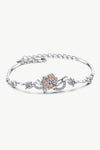 925 Sterling Silver Moissanite Bracelet Silver Orange One Size Moissanite - Tophatter Daily Deals