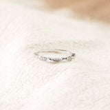 925 Sterling Silver Inlaid Zircon Ring Silver Rings - Tophatter Daily Deals