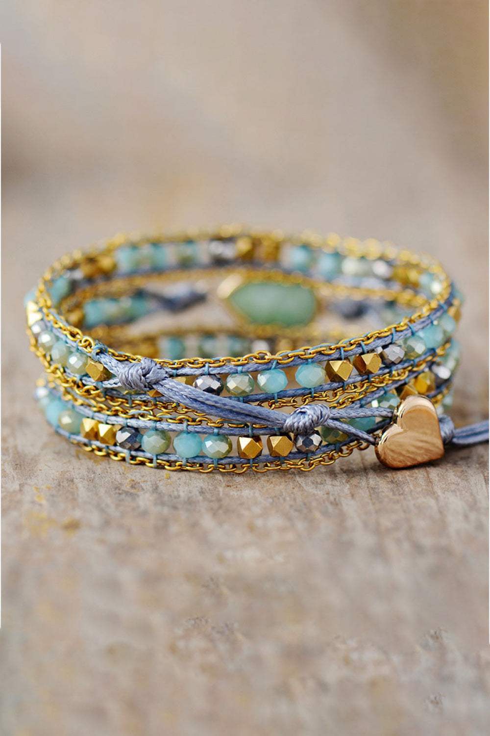 Handmade Teardrop Shape Triple Layer Beaded Bracelet Bracelets - Tophatter Daily Deals