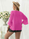 Plus Size Flower Crochet Flare Sleeve Top Blouses - Tophatter Daily Deals