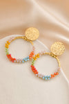 Multicolored Bead Stainless Steel Earrings Earrings - Tophatter Daily Deals