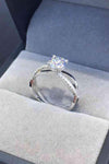 2 Carat Moissanite Crisscross 925 Sterling Silver Ring Moissanite - Tophatter Daily Deals