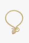 Stainless Steel Heart Bracelet Gold One Size Bracelets - Tophatter Daily Deals