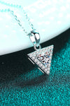 925 Sterling Silver Triangle Moissanite Pendant Necklace Moissanite - Tophatter Daily Deals