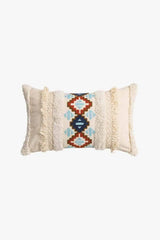 Embroidered Fringe Detail Decorative Throw Pillow Case Lumbar Pillow One Size Decorative Pillowcases - Tophatter Daily Deals