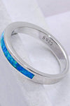 925 Sterling Silver Opal Ring in Sky Blue Opal - Tophatter Daily Deals