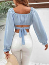 Raglan Sleeve Cropped Blouse Blouses - Tophatter Daily Deals