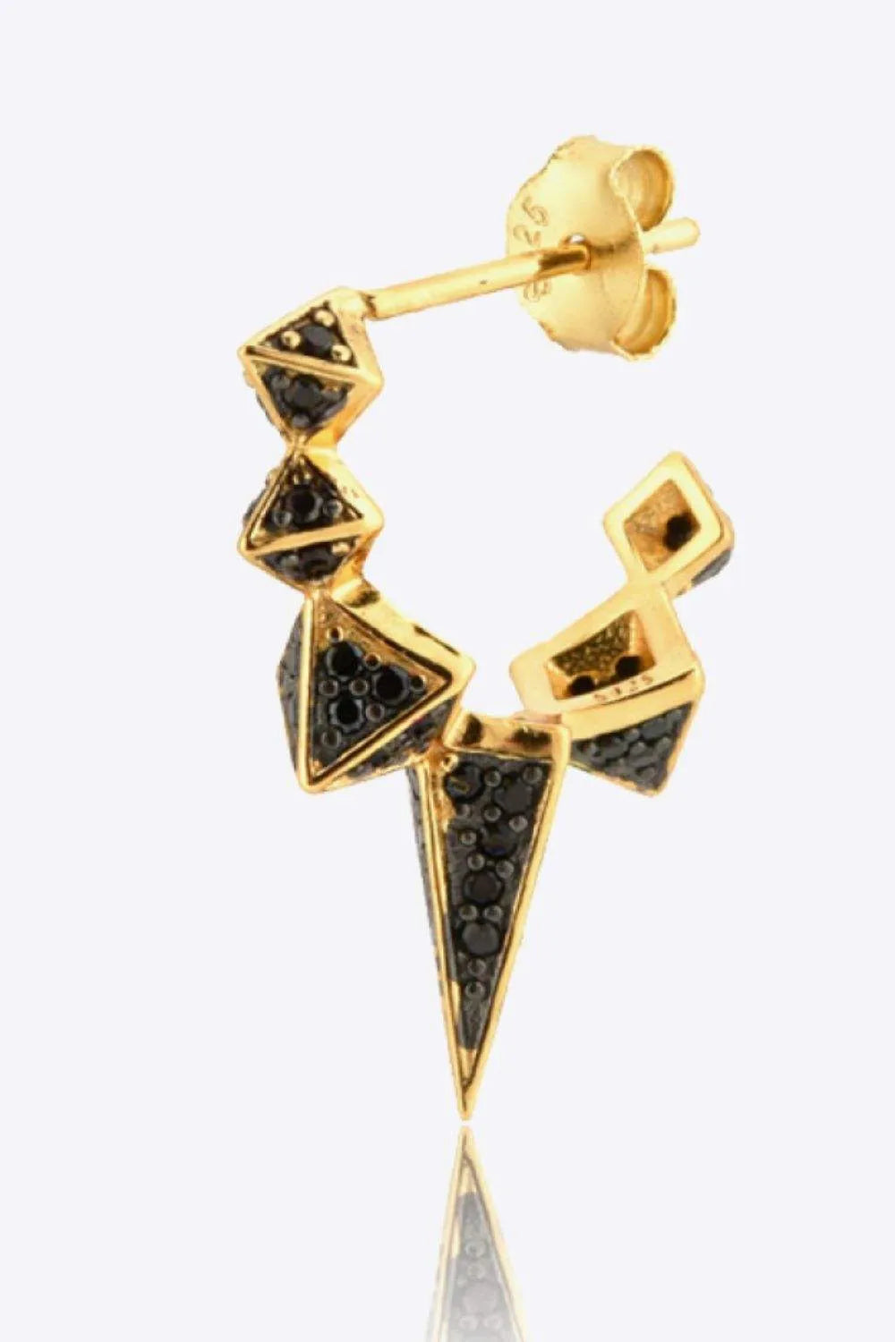 Geometric Zircon Decor 925 Sterling Silver Earrings Earrings - Tophatter Daily Deals