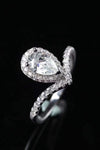 2 Carat Moissanite Teardrop Ring Moissanite - Tophatter Daily Deals