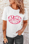 HEY THERE COWBOY Graphic Tee Shirt White - Tophatter Daily Deals