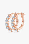 Adored 1 Carat Moissanite 925 Sterling Silver Earrings Rose Gold One Size Moissanite - Tophatter Daily Deals