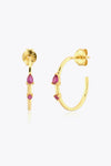 Zircon 925 Sterling Silver C-Hoop Earrings Earrings - Tophatter Daily Deals