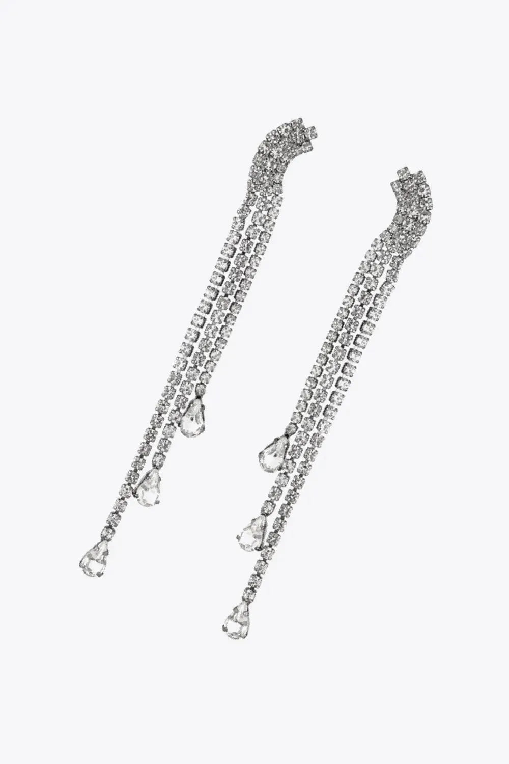 Glass Stone Fringe Dangle Earrings Earrings - Tophatter Daily Deals