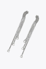 Glass Stone Fringe Dangle Earrings Earrings - Tophatter Daily Deals