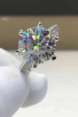 5 Carat Moissanite 6-Prong Ring Moissanite - Tophatter Daily Deals