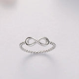 Number 8 Zircon 925 Sterling Silver Ring Rings - Tophatter Daily Deals