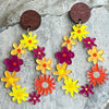 Floral Teardrop Earrings Earrings - Tophatter Daily Deals