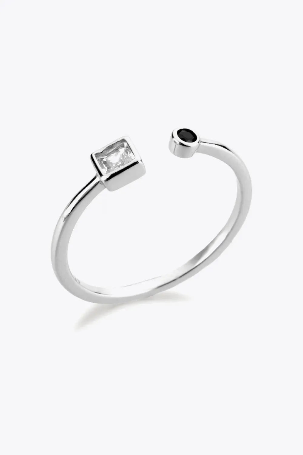 Zircon 925 Sterling Silver Open Ring Rings - Tophatter Daily Deals