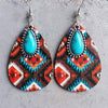 Artificial Turquoise Geometric Teardrop Earrings style B One Size Earrings - Tophatter Daily Deals