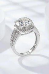 5 Carat Moissanite Split Shank Ring Moissanite - Tophatter Daily Deals