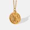 Zircon Titanium Steel Coin Shape Necklace Necklaces - Tophatter Daily Deals