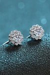 Moissanite Floral-Shaped Stud Earrings Moissanite - Tophatter Daily Deals