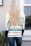 Striped Round Neck Long Sleeve Top Women's T-Shirts - Tophatter Daily Deals