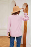 V-Neck Flounce Sleeve Blouse Blouses - Tophatter Daily Deals