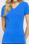 ACTIVE BASIC V-Neck Short Sleeve T-Shirt Blouses - Tophatter Daily Deals