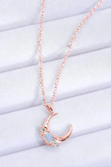 Natural Moonstone Moon Pendant Necklace Moonstone - Tophatter Daily Deals
