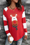 Reindeer Graphic Raglan Sleeve T-Shirt Women's T-Shirts - Tophatter Daily Deals